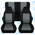 thumbnail image 1 of Designcovers FITS 1997-2002 Jeep Wrangler TJ SE/Sport/Sahara 2door Seat Covers Black and Charcoal, 1 of 5