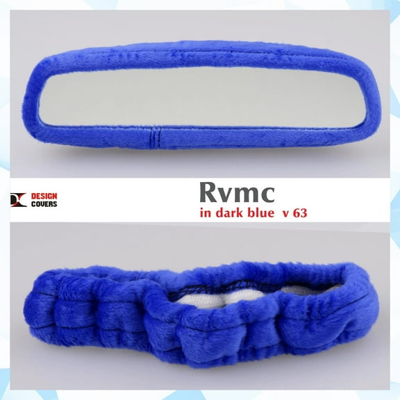 Designcovers Cute Velour Type Rear View Mirror Cover Universal Size - Dark Blue