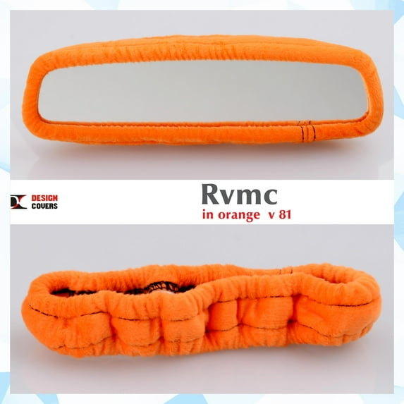 Designcovers Cute Velour Type Rear View Mirror Cover Universal Size - Orange