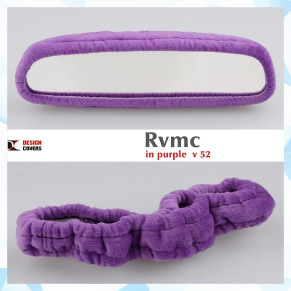 Designcovers Cute Velour Type Rear View Mirror Cover Universal Size - Purple