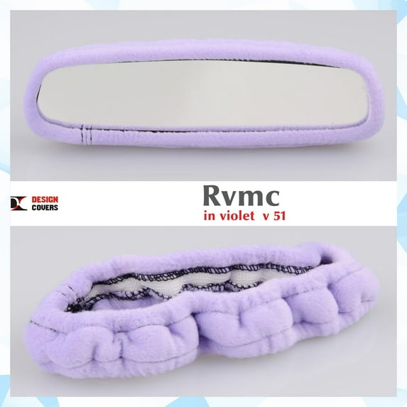 Designcovers Cute Velour Type Rear View Mirror Cover Universal Size - Voilet