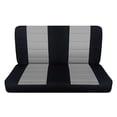 thumbnail image 1 of Designcovers Fits 1961-1980 Chevy C/K 10 20 Seat Covers Solid Bench Cotton:Black Silver, 1 of 5
