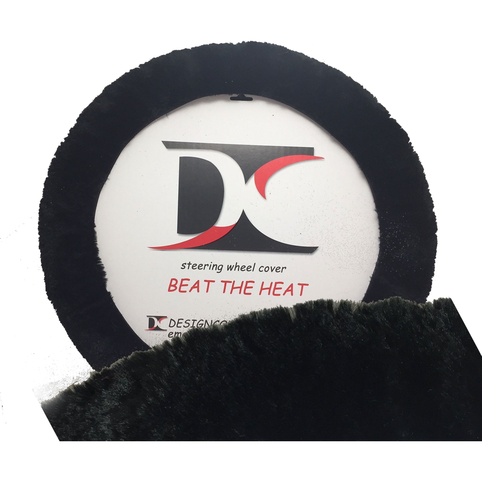 Design Covers 15 in, 100% Australian Genuine Wool Steering Wheel Cover