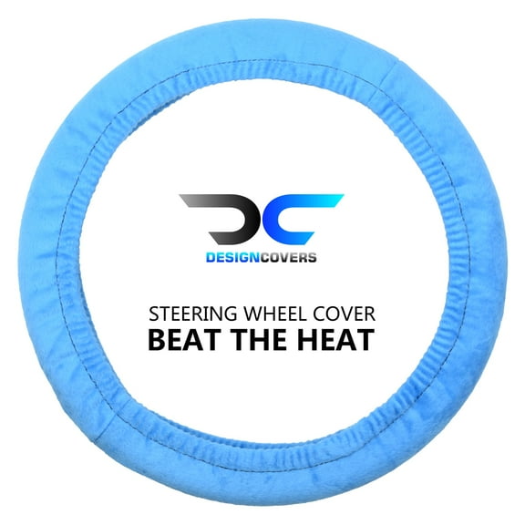 Designcovers Soft Velour Steering Wheel Cover in Universal size Warm in Winter Cool in Summer