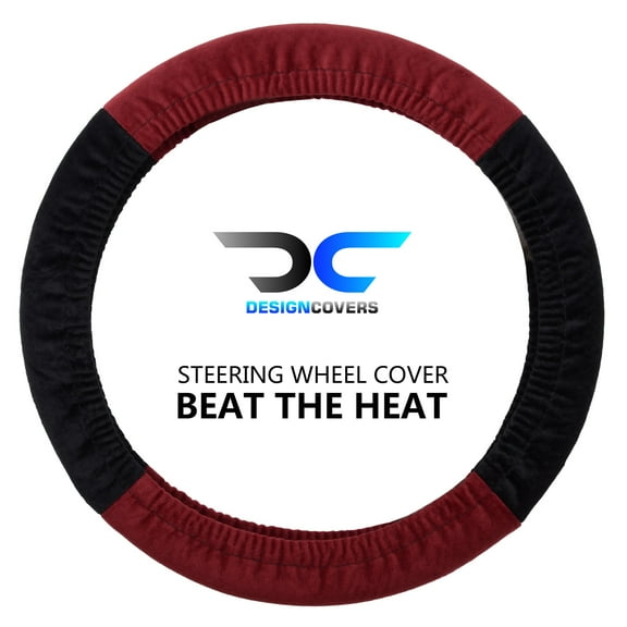 Designcovers Soft Velour Steering Wheel Cover in Universal size Warm in Winter Cool in Summer