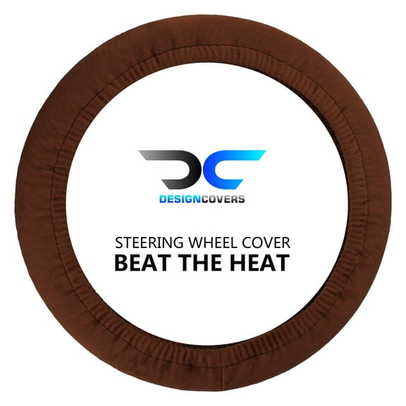 Designcovers Soft Velour Steering Wheel Cover in Universal size Warm in Winter Cool in Summer