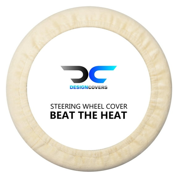 Designcovers Soft Velour Steering Wheel Cover in Universal size Warm in Winter Cool in Summer
