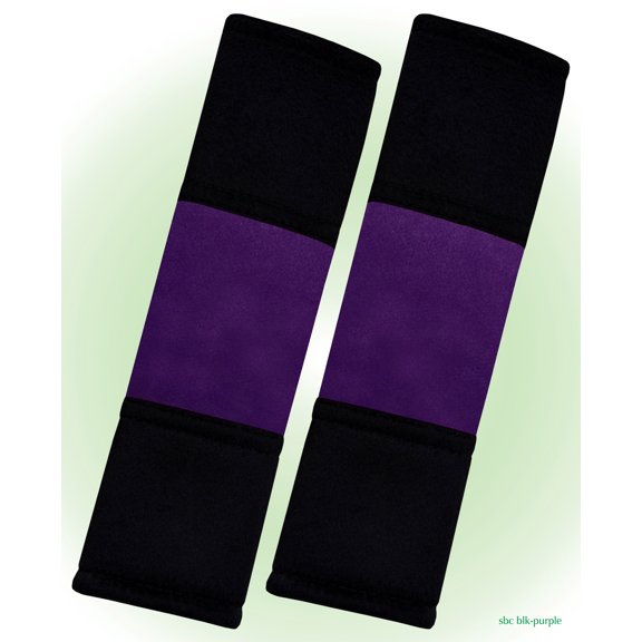 Designcovers A set(2 pcs) Black and Purple Two-Tone Universal Velour Car Safety Seat Belt Strap Cover Shoulder Pad / Cushion Fit to Most Of The Cars,Pick ups,Minivan,RV