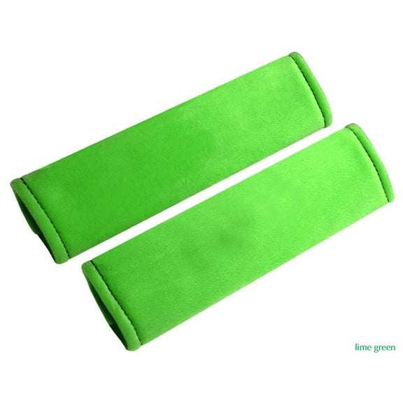 Designcovers set(2 pcs) Lime Green Universal Velour Car Safety Seat Belt Strap Cover Shoulder Pad