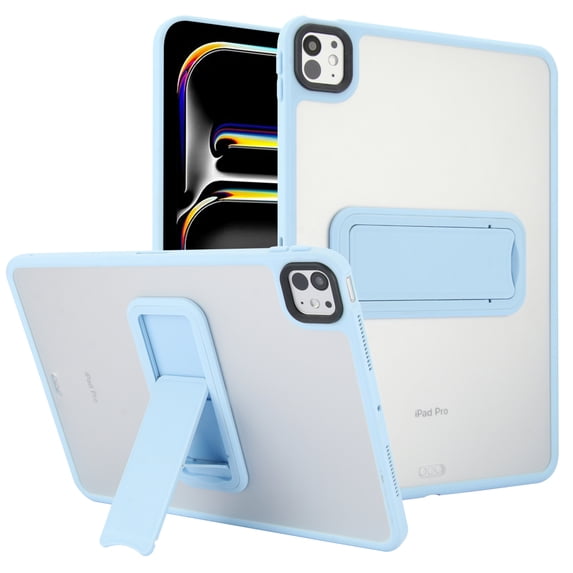 Designed for Apple iPad Air 11 (2024) Translucent Case, Waterproof Case, Shockproof Anti-fall Ultra Slim Thin Fit Hard Sturdy Cover with Kickstand Case for Apple iPad Air 11 (2024),Blue