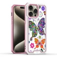 thumbnail image 1 of Designed for Apple iPhone 11 /6.1" Modern Design Pattern Fused Hybrid Hard PC + TPU Rubber Shockproof Drop Protection Impact Phone Case Cover [Colorful Butterflies], 1 of 4
