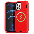 thumbnail image 1 of Designed for Apple iPhone 13 Pro Max Heavy Duty Case Compatible with Magnetic Wireless Charging, Triple Layer Protection Shockproof Drop Tested Protective Case for Apple iPhone 13 Pro Max, Red, 1 of 6