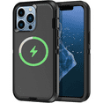thumbnail image 1 of Designed for Apple iPhone 13 Pro Max Heavy Duty Case Compatible with Magnetic Wireless Charging, Triple Layer Protection Shockproof Drop Tested Protective Case for Apple iPhone 13 Pro Max, Black, 1 of 6