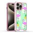 thumbnail image 1 of Designed for Apple iPhone 15 Pro (6.1") Modern Design Pattern Fused Hybrid Hard PC + TPU Rubber Shockproof Drop Protection Impact Phone Case Cover [Flamingo], 1 of 4