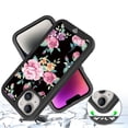 thumbnail image 1 of Designed for Apple iPhone 15 Pro Exotic Design Fashion Hybrid Dual Layer Rugged Bumper Frame Hybrid Shockproof Rubber TPU Defender Phone Case Cover [Romantic Roses Floral], 1 of 4