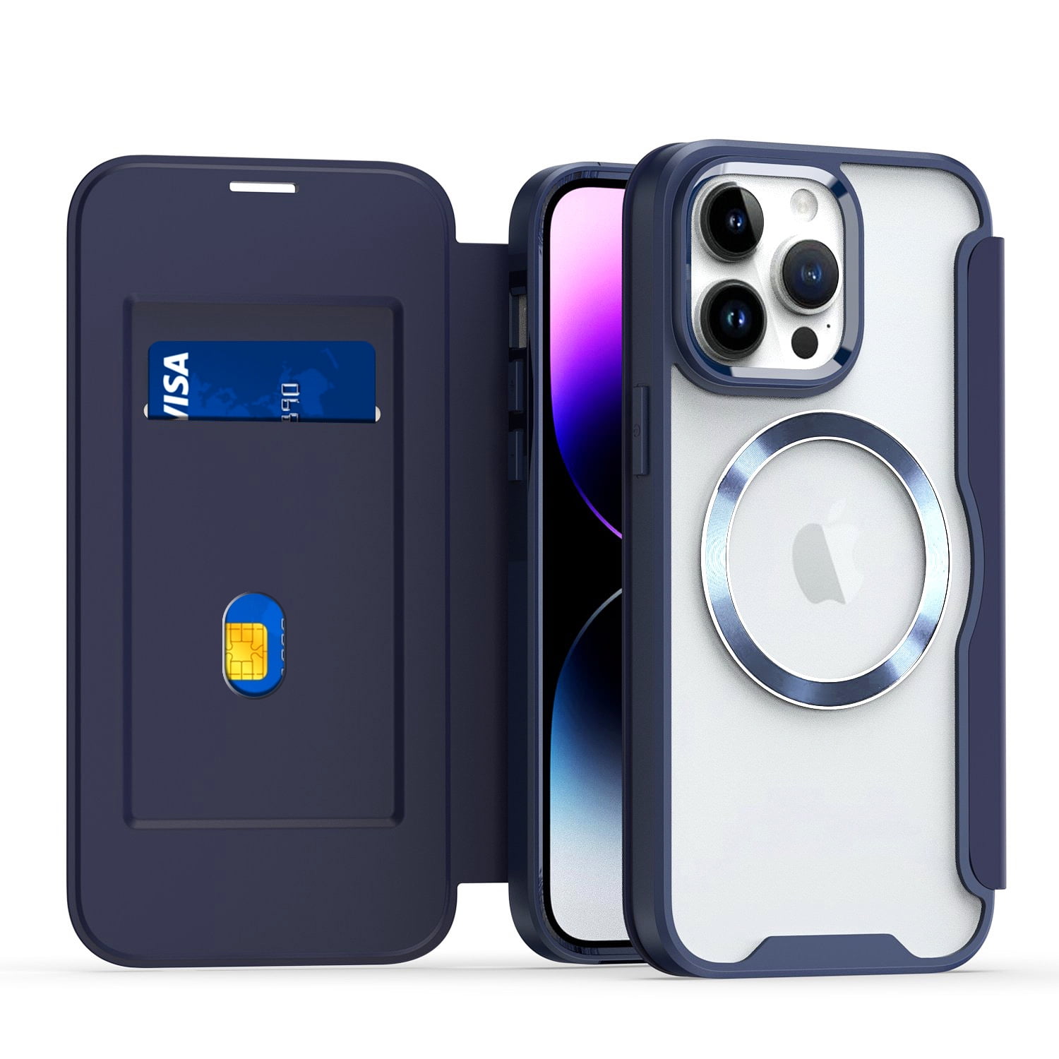 Designed for Apple iPhone 8 Plus/7 Plus Slim Flap Wallet Case