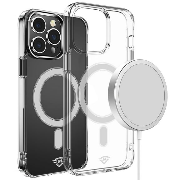 Designed for Apple iPhone SE 3 (2022) SE/8/7 Premium Clear Hybrid Built-in Magnetic Compatible with MagSafe Slim Thick TPU Bumper Phone Case Cover [Transparent]