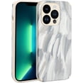 thumbnail image 1 of Designed Case for iPhone 13 Pro, PU Leather Grain Phone Case for iPhone 13 Pro 2021 (6.1 Inch), Cover Case with Camera Protection, Grey Oil Paints, 1 of 14