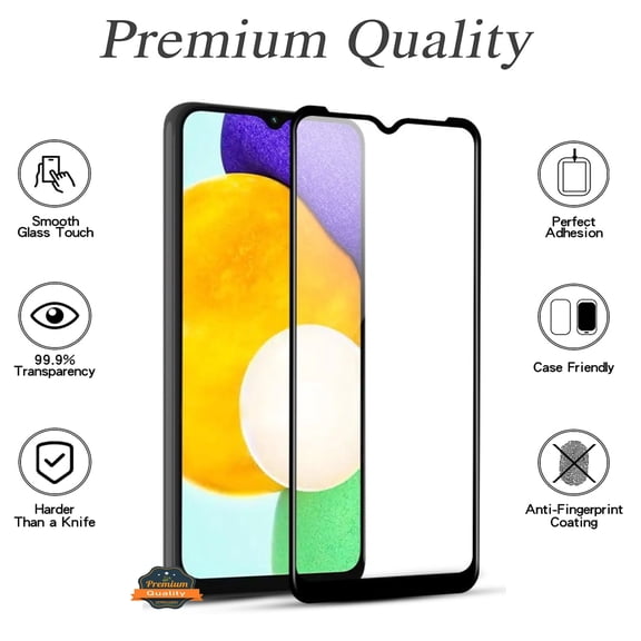 Designed for Cricket Outlast 5G 2024, AT&T Motivate Pro 5G Tempered Glass Screen Protector Black Edge Glass Bubble Free Fingerprint Resistant HD Shatter Resistant Durable (Clear Black)