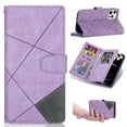 thumbnail image 1 of Designed For iPhone 15 Pro, Wallet 9 Card Slots Cases Zipper Purse Premium Leather Card Slot Flip Magnetic Cover Wrist Strap Kickstand Stand Compatible with iPhone 15 Pro, Purple, 1 of 8