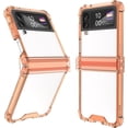 thumbnail image 1 of Designed for Galaxy Z Flip 3 Case with Hinge Protection,Samsung Flip 3 Full Cover Shockproof Slim Phone Protection Case Clear for Z Flip 3 5G(2023)-Clear Orange, 1 of 13