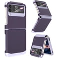 thumbnail image 1 of Designed for Galaxy Z Flip 4 Case with Hinge Protection,Samsung Flip 4 Full Cover Shockproof Slim Phone Protection Case Clear for Z Flip 4 5G(2023)-Clear Purple, 1 of 13