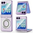 thumbnail image 1 of Designed for Galaxy Z Flip 5 Case with Hinge Protection [Compatible with MagSafe],Samsung Flip 5 Slim Clear Protective Case Support Wireless Charging Cover for Z Flip 5 5 G (Clear+Silver), 1 of 7