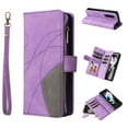 thumbnail image 1 of Designed for Galaxy Z Fold 4 5G Case (2022), Allytech Removable Wrist Strap Folio Kickstand [9 Card Holder] [1 Cash Zipper Pocket] Magnetic Snap Case for Samsung Galaxy Z Fold4, Purple, 1 of 6