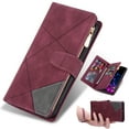thumbnail image 1 of Designed for Galaxy Z Fold 6 5G Case Samsung Galaxy Z Fold 6 Wallet Cases 9 Card Slots Zipper Leather Card Slot Flip Magnetic Cover Compatible with Z Fold 6 Wrist Strap Kickstand Stand Purse, Winered, 1 of 6