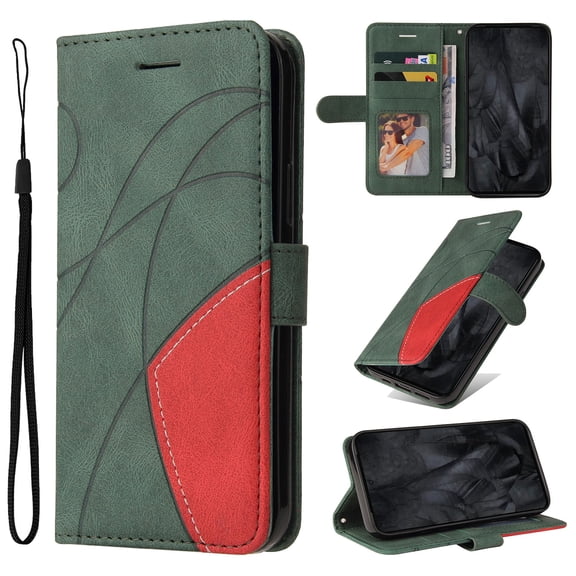 Designed for Google Pixel 10 Pro XL PU Leather Case Wallet, Men Women Flip Folio Cover with Kickstand Credit Card Holders Slots Wrist Strap Magnetic Slim Phone Case for Google Pixel 10 Pro XL, Green