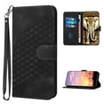 thumbnail image 1 of Designed for Google Pixel 6 Case Wallet, Women Flip Folio Cover with Embossed PU Leather Stand Card Holders Slots Wrist Strap Magnetic Closure Phone Case for Google Pixel 6, Black, 1 of 7