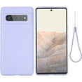 thumbnail image 1 of Designed for Google Pixel 6 Pro Case, Slim Silicone Rubber Shockproof Phone Cover with Wrist Strap Soft Anti-Scratch Microfiber Lining Protection Case for Google Pixel 6 Pro 5G 2021 (Purple), 1 of 13