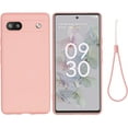 thumbnail image 1 of Designed for Google Pixel 6A 5G 2022 Case,Slim Liquid Silicone Rubber Shockproof Phone Cover with Wrist Strap Soft Anti-Scratch Microfiber Lining Protection Case for Google Pixel 6A 2022 (Pink), 1 of 13