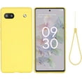 thumbnail image 1 of Designed for Google Pixel 6A 5G 2022 Case,Slim Liquid Silicone Rubber Shockproof Phone Cover with Wrist Strap Soft Anti-Scratch Microfiber Lining Protection Case for Google Pixel 6A 2022 (Yellow), 1 of 13