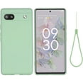 thumbnail image 1 of Designed for Google Pixel 6A 5G 2022 Case,Slim Liquid Silicone Rubber Shockproof Phone Cover with Wrist Strap Soft Anti-Scratch Microfiber Lining Protection Case for Google Pixel 6A 2022 (Green), 1 of 13