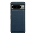 thumbnail image 1 of Designed for Google Pixel 6a Phone Case, Classic Lightweight PU Leather Back + TPU Frame, Shockproof Protective Anti-falling Ultra Slim Back Case for Google Pixel 6a, Darkblue, 1 of 8