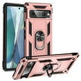 thumbnail image 1 of Designed for Google Pixel 7 Pro Case, Military Grade Protective Phone Case Cover with Enhanced Metal Ring Kickstand [Support Magnet Car Mount] Compatible with Google Pixel 7 Pro, Rosegold, 1 of 7