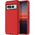 thumbnail image 1 of Designed for Google Pixel 7 Pro Heavy Duty Case, Triple Layer Protection Shockproof Dropproof Dustproof Anti-Scratch Phone Case Cover for Google Pixel 7 Pro,Red, 1 of 7