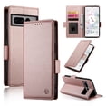 thumbnail image 1 of Designed for Google Pixel 7 Pro Wallet Case, with Card Slots Strong Magnetic Closure PU Leather Flip Fold Shockproof Kickstand Durable Purse Flip Case for Google Pixel 7 Pro - Rosegold, 1 of 7