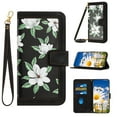 thumbnail image 1 of Designed for Google Pixel 7 Wallet Case Cute for Women, Premium PU Leather Flip Kickstand Cover with Card Holder [Long Crossbody Strap + Short Wrist Lanyard] Magnetic Closure Phone Case,Black, 1 of 10
