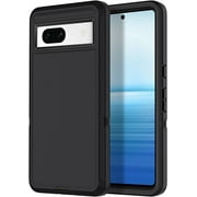 Designed for Google Pixel 7a Heavy Duty Case, Triple Layer Protection Shockproof Dropproof Dustproof Anti-Scratch Phone Case Cover for Google Pixel 7a,Black