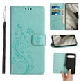 thumbnail image 1 of Designed for Google Pixel 8 Case, Wrist Strap Flip Kickstand PU Leather Wallet Case Cash Card Slots Holder, Protective Shockproof Pattern Women Cover for Google Pixel 8, Green, 1 of 7