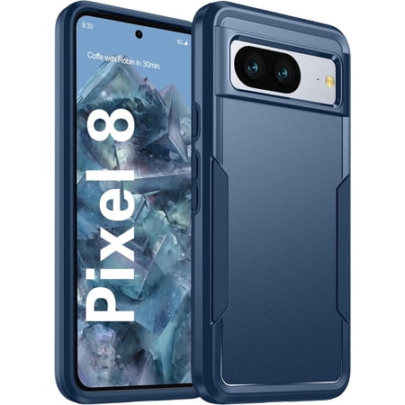 Entronix Google Pixel 8 Shockproof Protection Phone Case Cover, Navy Blue