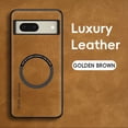 thumbnail image 1 of Designed for Google Pixel 8 Pro Case with Magnetic [Military Drop Protection] [Compatible with Magsafe] Slim Plain Vintage PU Leather Matte Shockproof with Anti-Fingerprint Phone Case,Brown, 1 of 9