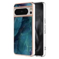 thumbnail image 1 of Designed for Google Pixel 8 Pro Marble Case, Ultra Thin Girls Women Plating Marble Designed Flexible Soft TPU IMD Marble Protective Case Cover for Google Pixel 8 Pro - Green, 1 of 8