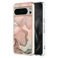 thumbnail image 1 of Designed for Google Pixel 8 Pro Marble Case, Ultra Thin Girls Women Plating Marble Designed Flexible Soft TPU IMD Marble Protective Case Cover for Google Pixel 8 Pro - Rosegold, 1 of 7