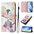 thumbnail image 1 of Designed for Google Pixel 8 Pro Premium PU Leather Pattern Flip Wallet Case Cover, Card Slots & Kickstand Wrist Strap Magnetic Closure Protective Phone Case for Google Pixel 8 Pro, Landscape, 1 of 8