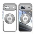 thumbnail image 1 of Designed for Google Pixel 8a Crystal Clear Back Case, Luxury Case with Lens Protector Drop Protective Magnetic Rotating Ring Kickstand Shockproof Thin Fit Phone Case Cover, Gray, 1 of 7