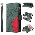 thumbnail image 1 of Designed for Google Pixel 8a, Wallet Cases Zipper Leather Card Slot Flip Magnetic Phone Cover Compatible with Google Pixel 8a Wrist Strap Kickstand Stand Purse, Green, 1 of 9