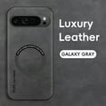 thumbnail image 1 of Designed for Google Pixel 9 / 9 Pro Magnetic Case, [Compatible with Magsafe] Military Shockproof Protective PU Leather Matte Back Anti-Scratch Phone Case for Google Pixel 9 / 9 Pro,Gray, 1 of 10
